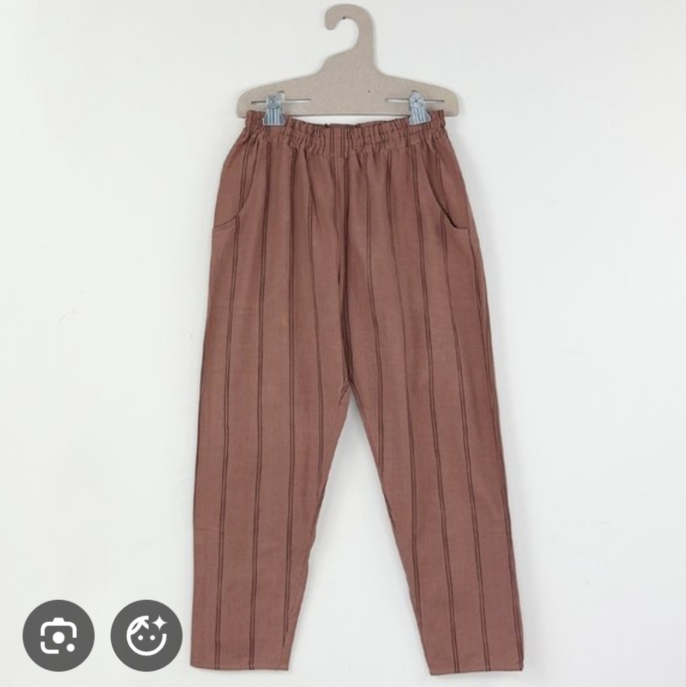 Po-em Deck Pants In Terra Block Stripe Nwt
